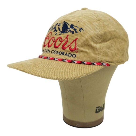 Coors Banquet Golden Colorado Corduroy Rope Snapback Cap Baseball Embroidered - Picture 2 of 13